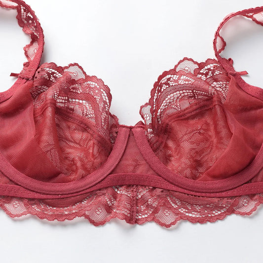 Unlined Lace Bra (Plus Size)