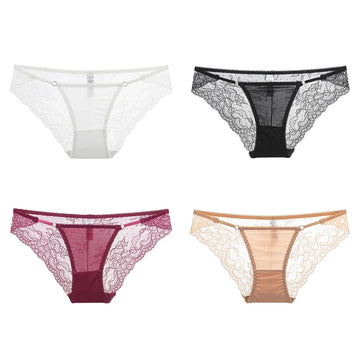Lace panty with low waist design