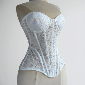 Elegant Bony - Lace Corset Top with Steel Bones
