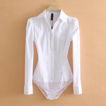Long/Short Sleeve Shirt Top Bodysuits (Three colour options)