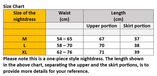 Nightgown/Nightdress in one-piece style with Deep-V at the front and "backless" design