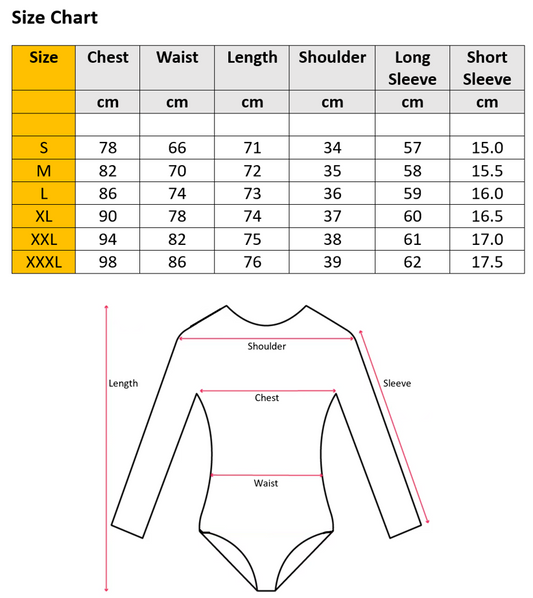 Long/Short Sleeve Shirt Top Bodysuits (Three colour options)