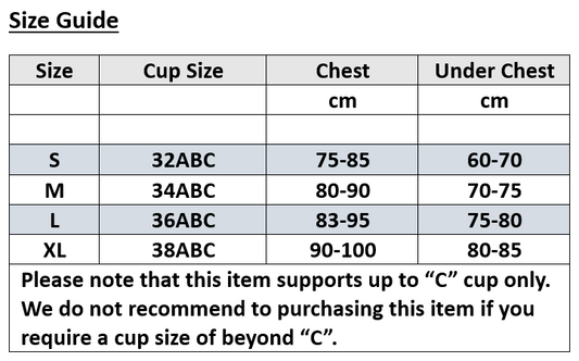 Wire Free Strapless Bra (supporting up to cup size of C only)